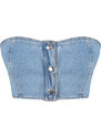 Trendyol Blue Strapless Denim Bustier