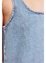 Trendyol Blue Oversize Mini Denim Dress