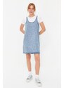 Trendyol Blue Oversize Mini Denim Dress