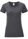 Iconic Grey Women's T-shirt in combed cotton Fruit of the Loom