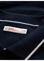 Ombre Clothing Pánská polokošile s tříbarevnými pruhy - tmavě modrá V1 OM-POSS-0127