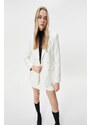 Koton Women's Blazer Jacket Off White