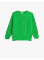 Koton Knitted Sweater Long Sleeve Crew Neck