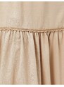 Koton Midi Skirt Layered Ribbon Scallop Detail Elastic Waist