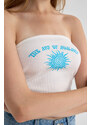 DEFACTO Printed Camisole Strapless Undershirt