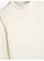 Koton Turtleneck T-shirt with Long Sleeves, Corduroy