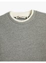 Koton Basic Sweatshirt Crew Neck Long Sleeve Soft Textured Ribbed