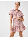 Koton Checkered Short Sleeve Shirt