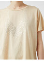 Koton Printed T-Shirt Crew Neck Short Sleeve Modal Blended
