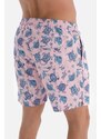 Dagi Pink Caretta Patterned Mid Sea Shorts