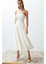 Trendyol Bridal White Waist Opening/Skater Wedding/Wedding Long Evening Evening Dress