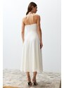 Trendyol Bridal White Waist Opening/Skater Wedding/Wedding Long Evening Evening Dress