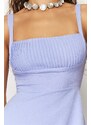 Trendyol Light Blue Open Waist/Skater Mini Dress