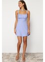 Trendyol Light Blue Open Waist/Skater Mini Dress