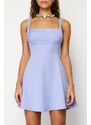 Trendyol Light Blue Open Waist/Skater Mini Dress