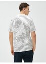 Koton Short Sleeve Polo T-Shirt with Half-Zip Detail.