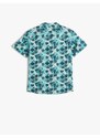 Koton Floral Patterned Short Sleeve Cotton Shirt