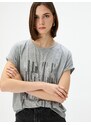 Koton Printed T-Shirt Short Sleeve Crew Neck Regular Fit