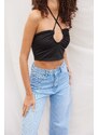 VATKALI Tied Crop Top Black