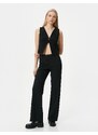 Koton Fabric Wide Leg Trousers Normal Waist