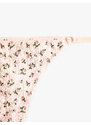 Koton Floral Printed Cotton Thong Panties