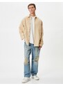 Koton Ripped Jeans with Buttoned 5 Pockets Wide Leg - Baggy Jeans