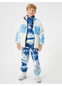 Koton Jogger Sweatpants Ski Printed Tied Waist Pocket Raised