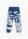 Koton Jogger Sweatpants Ski Printed Tied Waist Pocket Raised