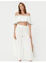 Koton Slit Cotton Midi Skirt