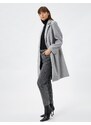 Koton Midi Length Cashmere Coat