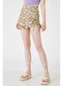 Koton Floral Mini Skirt With Pleats