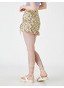 Koton Floral Mini Skirt With Pleats