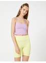 Koton Crop Tank Top with Thin Straps