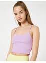 Koton Crop Tank Top with Thin Straps