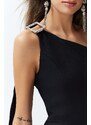 Trendyol Black Accessory Long Evening Dress