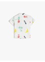 Koton Shirt Short Sleeved with Cap Pocket Detail Printed Cotton