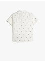 Koton Short Sleeve Shirt with Palm Pattern Cotton