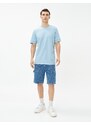 Koton Basic T-Shirt Crew Neck Sleeve Detailed