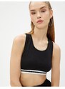 Koton Crop Athlete U-Neck Rib Detailed