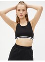 Koton Crop Athlete U-Neck Rib Detailed