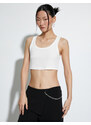 Koton Wide Strap U Neck Ribbed Crop Undershirt