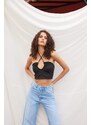 VATKALI Tied Crop Top Black