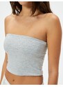 Koton Crop Strapless Top Viscose Blended