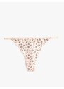 Koton Floral Printed Cotton Thong Panties