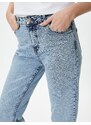 Koton High Waist Denim Trousers Skinny Straight Leg Elastic - Eve Slim Jean