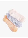 Koton Set of 3 Textured Booties Socks