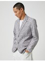 Koton Basic Blazer. Wide Collar with Buttons, Pocket Detailed.