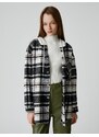 Koton Lumberjack Shirt Jacket Oversize Hooded Pocket Detailed