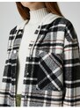 Koton Lumberjack Shirt Jacket Oversize Hooded Pocket Detailed