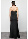 Trendyol Black Woven Long Evening Evening Dress